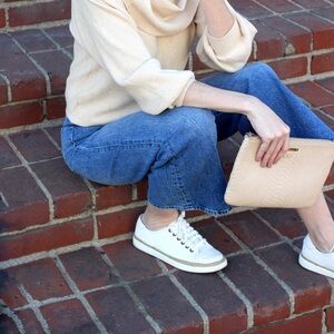 Vionic Hattie canvas sneakers ivory canvas walking shoes sz 6.5 jute trim